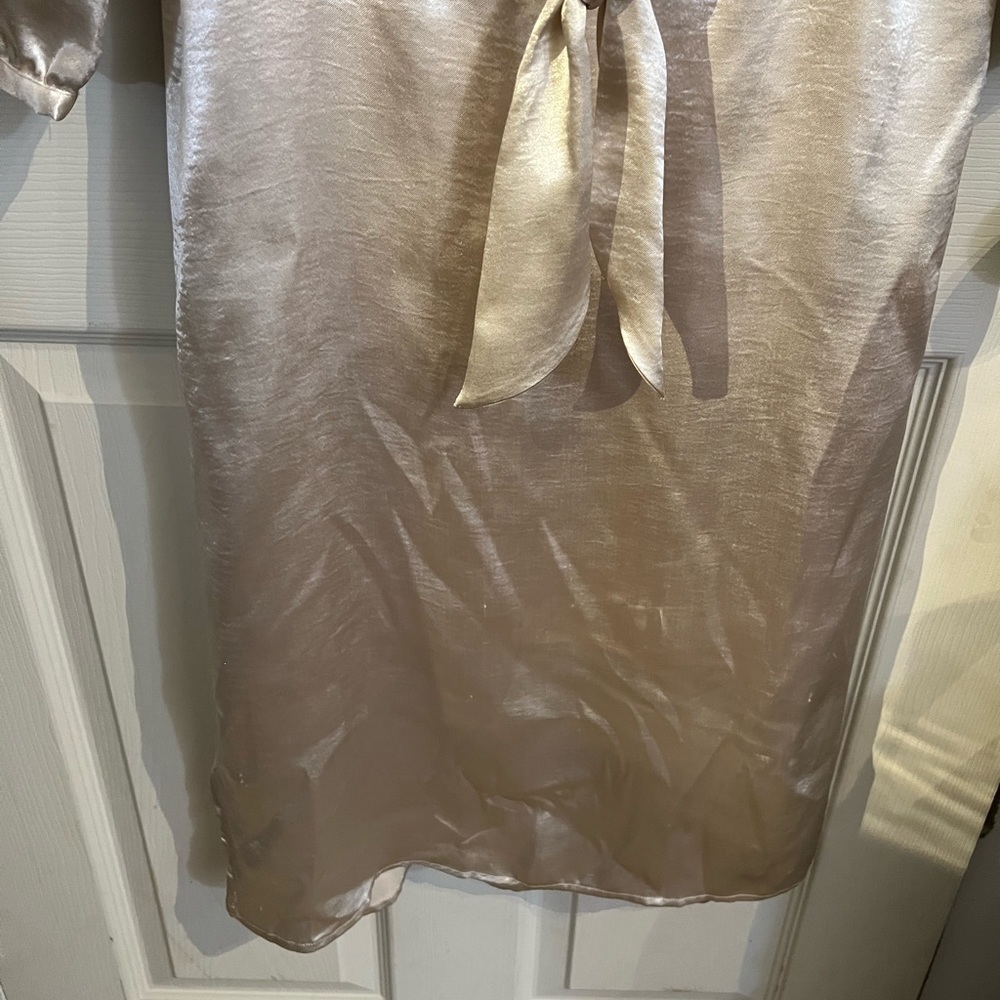 Anthropologie Maeve Metallic Tie Waist Dress Small NWT - Picture 8 of 16